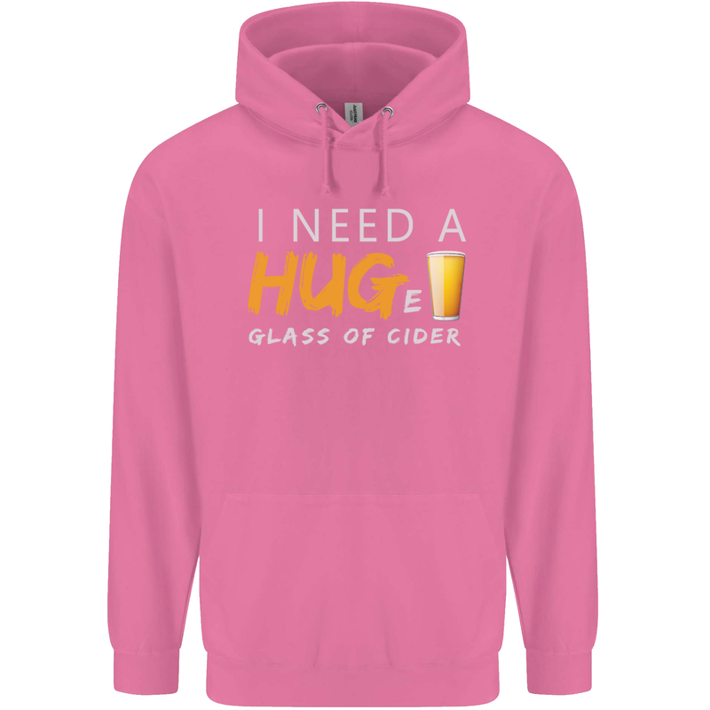 I Need a Huge Glass of Cider Funny Alcohol Mens 80% Cotton Hoodie Azelea