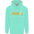 I Need a Huge Glass of Cider Funny Alcohol Mens 80% Cotton Hoodie Peppermint