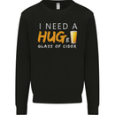 I Need a Huge Glass of Cider Funny Alcohol Mens Sweatshirt Jumper Black