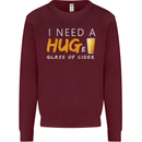 I Need a Huge Glass of Cider Funny Alcohol Mens Sweatshirt Jumper Maroon