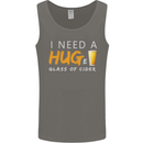 I Need a Huge Glass of Cider Funny Alcohol Mens Vest Tank Top Charcoal