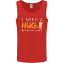 I Need a Huge Glass of Cider Funny Alcohol Mens Vest Tank Top Red