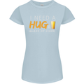 I Need a Huge Glass of Cider Funny Alcohol Womens Petite Cut T-Shirt Light Blue