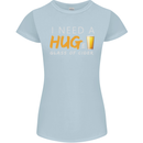 I Need a Huge Glass of Cider Funny Alcohol Womens Petite Cut T-Shirt Light Blue