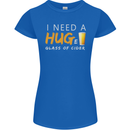 I Need a Huge Glass of Cider Funny Alcohol Womens Petite Cut T-Shirt Royal Blue