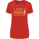 I Need a Huge Glass of Cider Funny Alcohol Womens Wider Cut T-Shirt Red