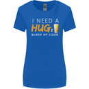 I Need a Huge Glass of Cider Funny Alcohol Womens Wider Cut T-Shirt Royal Blue