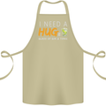 I Need a Huge Glass of Gin & Tonic Funny Cotton Apron 100% Organic Khaki