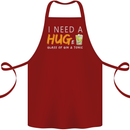 I Need a Huge Glass of Gin & Tonic Funny Cotton Apron 100% Organic Maroon