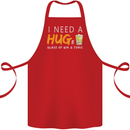 I Need a Huge Glass of Gin & Tonic Funny Cotton Apron 100% Organic Red