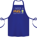I Need a Huge Glass of Gin & Tonic Funny Cotton Apron 100% Organic Royal Blue