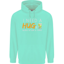 I Need a Huge Glass of Gin & Tonic Funny Mens 80% Cotton Hoodie Peppermint