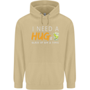 I Need a Huge Glass of Gin & Tonic Funny Mens 80% Cotton Hoodie Sand