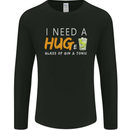 I Need a Huge Glass of Gin & Tonic Funny Mens Long Sleeve T-Shirt Black