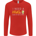 I Need a Huge Glass of Gin & Tonic Funny Mens Long Sleeve T-Shirt Red