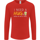 I Need a Huge Glass of Gin & Tonic Funny Mens Long Sleeve T-Shirt Red