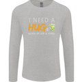 I Need a Huge Glass of Gin & Tonic Funny Mens Long Sleeve T-Shirt Sports Grey