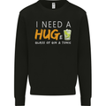 I Need a Huge Glass of Gin & Tonic Funny Mens Sweatshirt Jumper Black