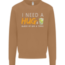 I Need a Huge Glass of Gin & Tonic Funny Mens Sweatshirt Jumper Caramel Latte