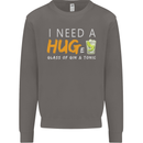 I Need a Huge Glass of Gin & Tonic Funny Mens Sweatshirt Jumper Charcoal