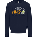 I Need a Huge Glass of Gin & Tonic Funny Mens Sweatshirt Jumper Navy Blue