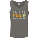 I Need a Huge Glass of Gin & Tonic Funny Mens Vest Tank Top Charcoal