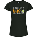 I Need a Huge Glass of Gin & Tonic Funny Womens Petite Cut T-Shirt Black