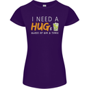 I Need a Huge Glass of Gin & Tonic Funny Womens Petite Cut T-Shirt Purple