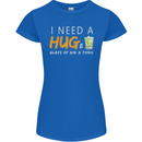 I Need a Huge Glass of Gin & Tonic Funny Womens Petite Cut T-Shirt Royal Blue