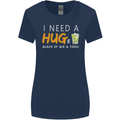 I Need a Huge Glass of Gin & Tonic Funny Womens Wider Cut T-Shirt Navy Blue