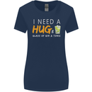 I Need a Huge Glass of Gin & Tonic Funny Womens Wider Cut T-Shirt Navy Blue