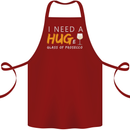 I Need a Huge Glass of Prosecco Funny Cotton Apron 100% Organic Maroon