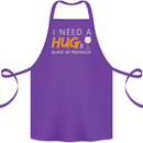 I Need a Huge Glass of Prosecco Funny Cotton Apron 100% Organic Purple