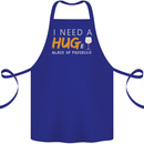 I Need a Huge Glass of Prosecco Funny Cotton Apron 100% Organic Royal Blue