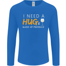 I Need a Huge Glass of Prosecco Funny Mens Long Sleeve T-Shirt Royal Blue