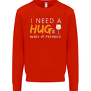 I Need a Huge Glass of Prosecco Funny Mens Sweatshirt Jumper Bright Red