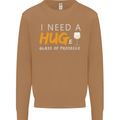 I Need a Huge Glass of Prosecco Funny Mens Sweatshirt Jumper Caramel Latte