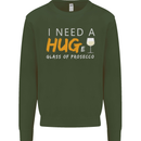 I Need a Huge Glass of Prosecco Funny Mens Sweatshirt Jumper Forest Green