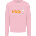 I Need a Huge Glass of Prosecco Funny Mens Sweatshirt Jumper Light Pink