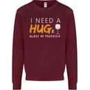 I Need a Huge Glass of Prosecco Funny Mens Sweatshirt Jumper Maroon