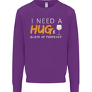 I Need a Huge Glass of Prosecco Funny Mens Sweatshirt Jumper Purple