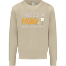I Need a Huge Glass of Prosecco Funny Mens Sweatshirt Jumper Sand