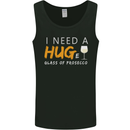 I Need a Huge Glass of Prosecco Funny Mens Vest Tank Top Black