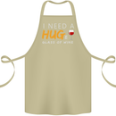 I Need a Huge Glass of Red Wine Funny Cotton Apron 100% Organic Khaki
