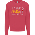 I Need a Huge Glass of Red Wine Funny Mens Sweatshirt Jumper Heliconia