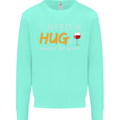 I Need a Huge Glass of Red Wine Funny Mens Sweatshirt Jumper Peppermint