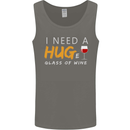 I Need a Huge Glass of Red Wine Funny Mens Vest Tank Top Charcoal