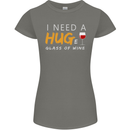 I Need a Huge Glass of Red Wine Funny Womens Petite Cut T-Shirt Charcoal