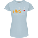 I Need a Huge Glass of Red Wine Funny Womens Petite Cut T-Shirt Light Blue