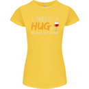 I Need a Huge Glass of Red Wine Funny Womens Petite Cut T-Shirt Yellow